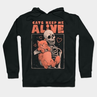 Cats Keep Me Alive - Dead Skull Evil Gift Hoodie